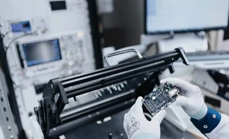 Test design and development at GPV's electronics manufacturing site in Finland